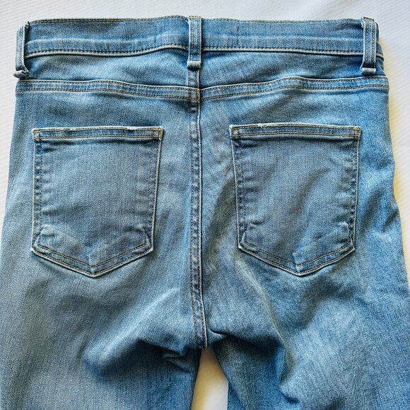 Veronica Beard Jeans Debbie 10" Skinny Women's 26/2 Grotto Tuxedo Stripe Button - Picture 10 of 15